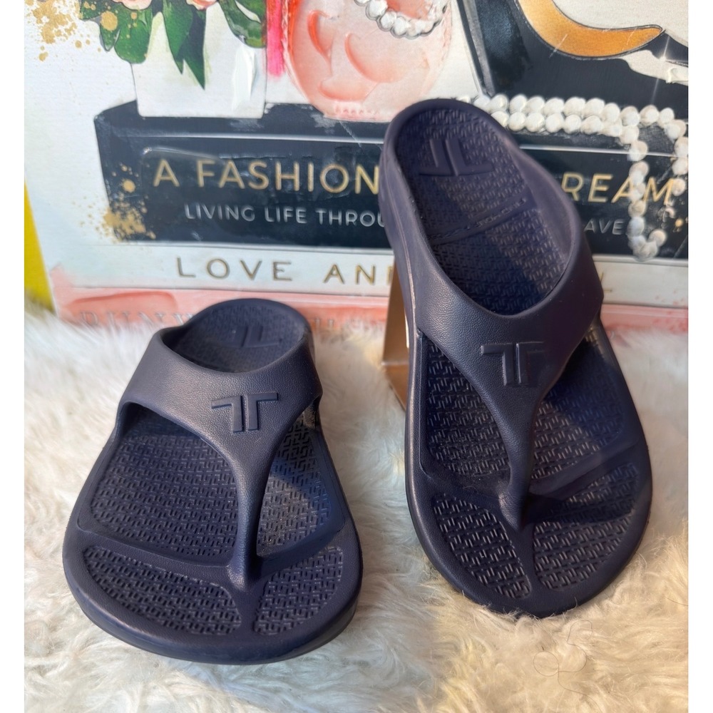 Telic Energy Flip Flops Navy Blue Orthotic Recovery Sandals Mens L Womens XL